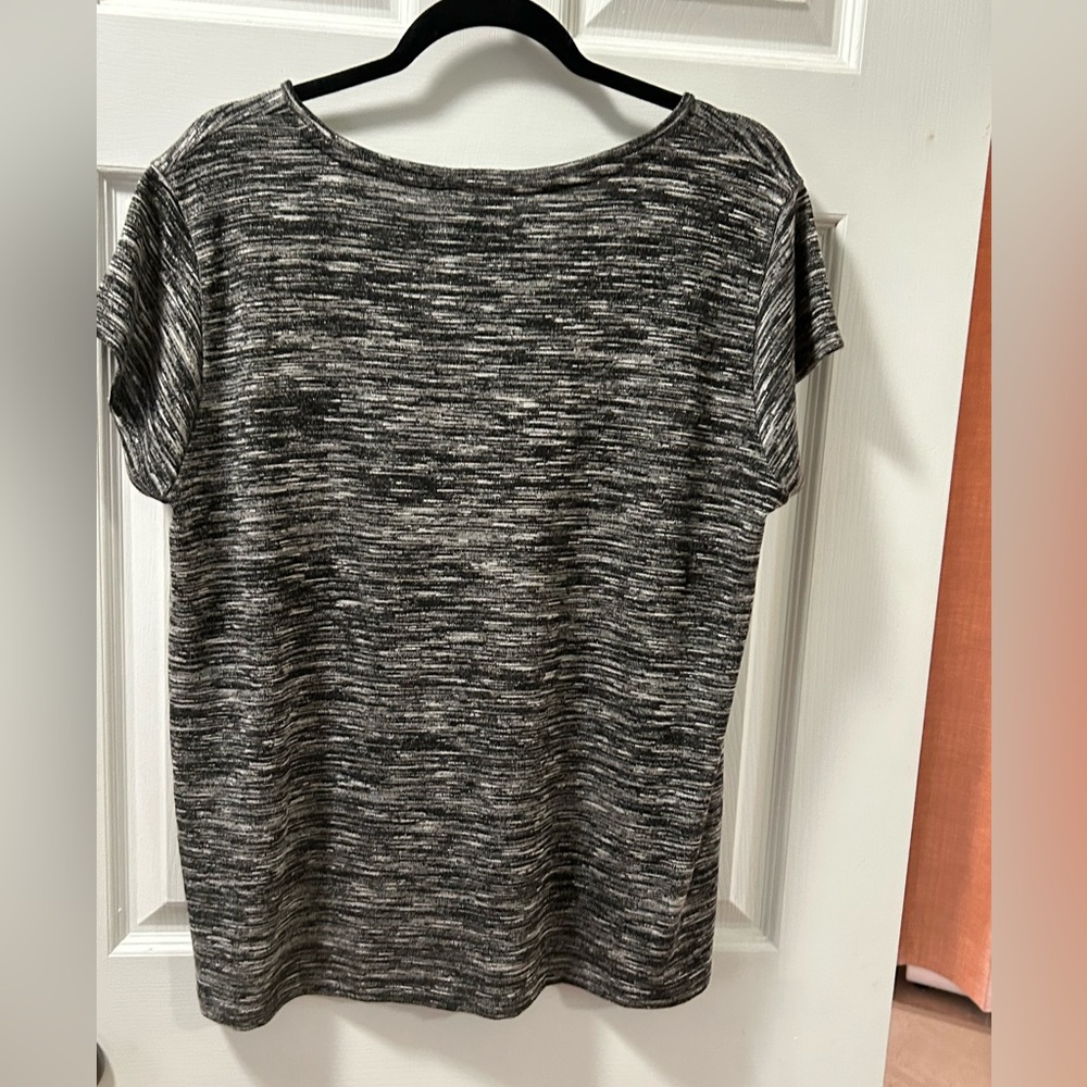 Calvin Klein Jeans Marled Knit Tee XL Black Grey Short Sleeve Relaxed Fit - Picture 5 of 7